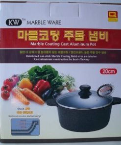 Alternative view of KW Ceramic Marble Coated Cast Aluminum Sauce Pot