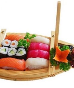 Alternative view of Wooden Sushi Boat Serving Tray