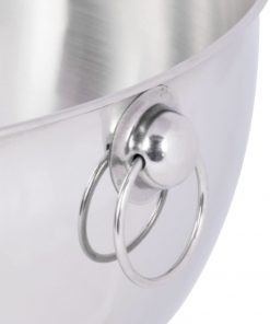 Alternative view of Winco SPB-35 14Qt. Mirror Finish Stainless Steel Punch Bowl/Handle Rings and