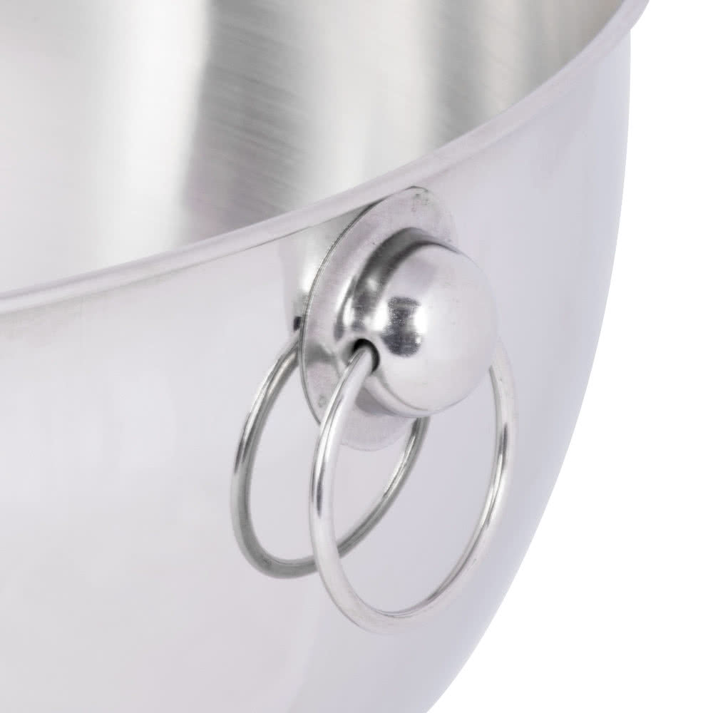 Winco SPB-35 14Qt. Mirror Finish Stainless Steel Punch Bowl/Handle Rings and - Image 2