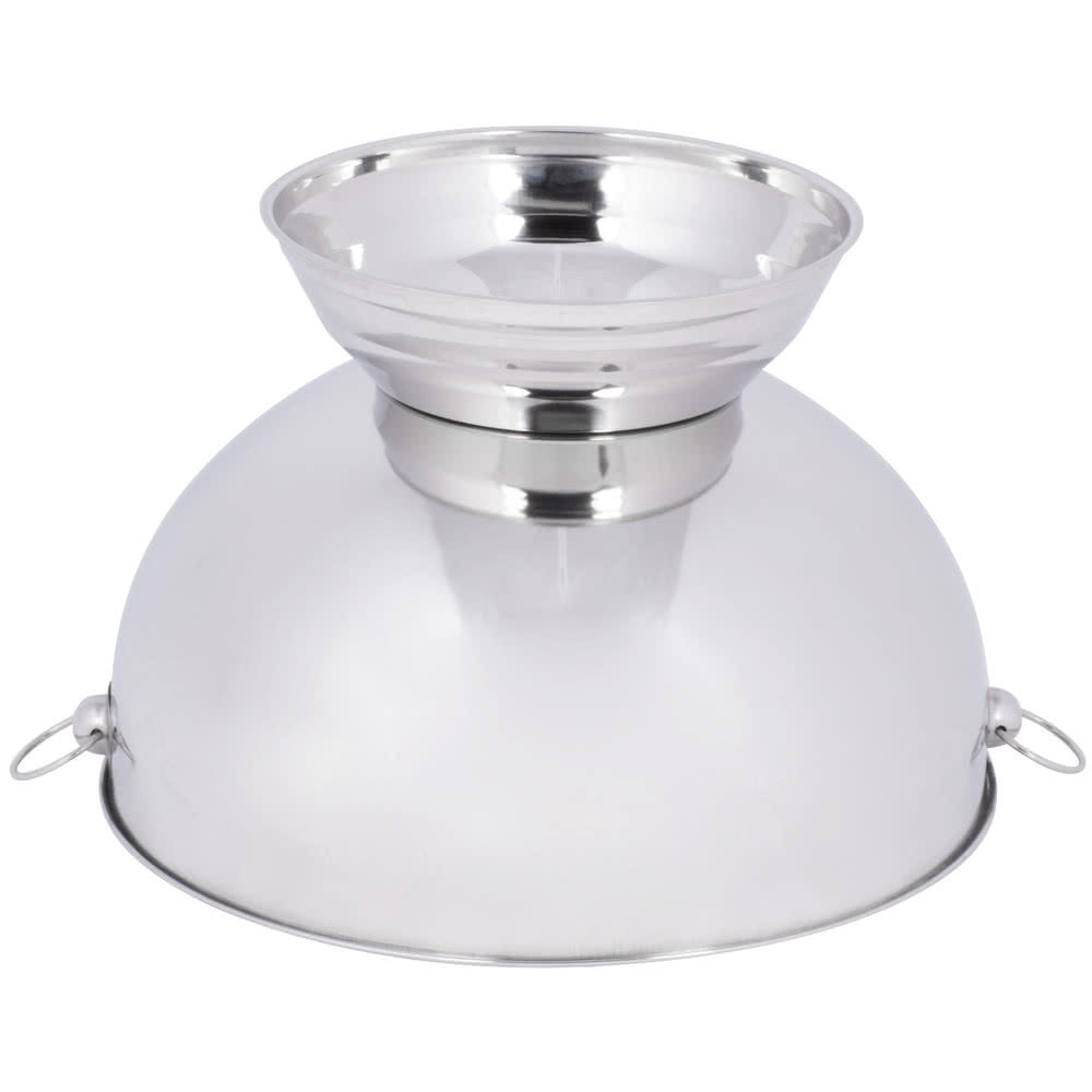 Winco SPB-35 14Qt. Mirror Finish Stainless Steel Punch Bowl/Handle Rings and - Image 3