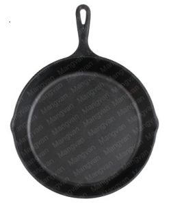 Winco Black-Enameled Cast Iron Skillet
