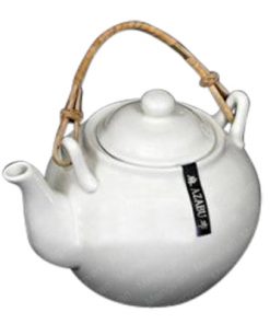 Bamboo Handle  Pottery Teapot  A0216