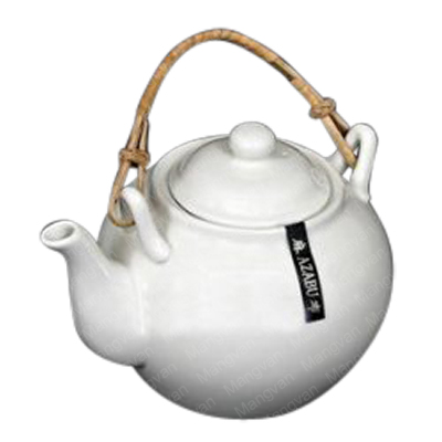 Bamboo Handle Pottery Teapot A0216