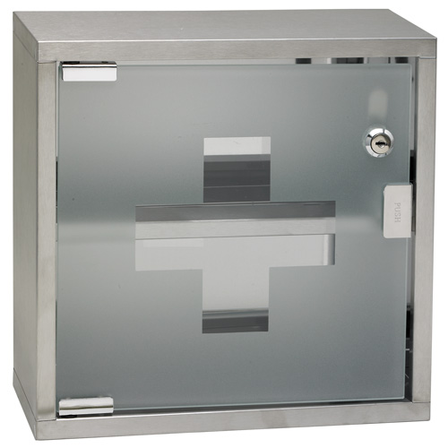 Winco SFAC-12 First Aid Cabinet w/Glass Door - Image 2